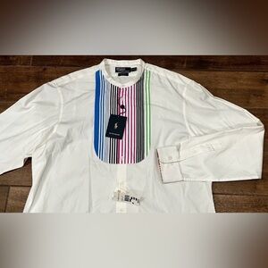 NWT Polo Ralph Lauren Nathan Custom Fit Long Sleeve Button-Up Shirt XL 17.5